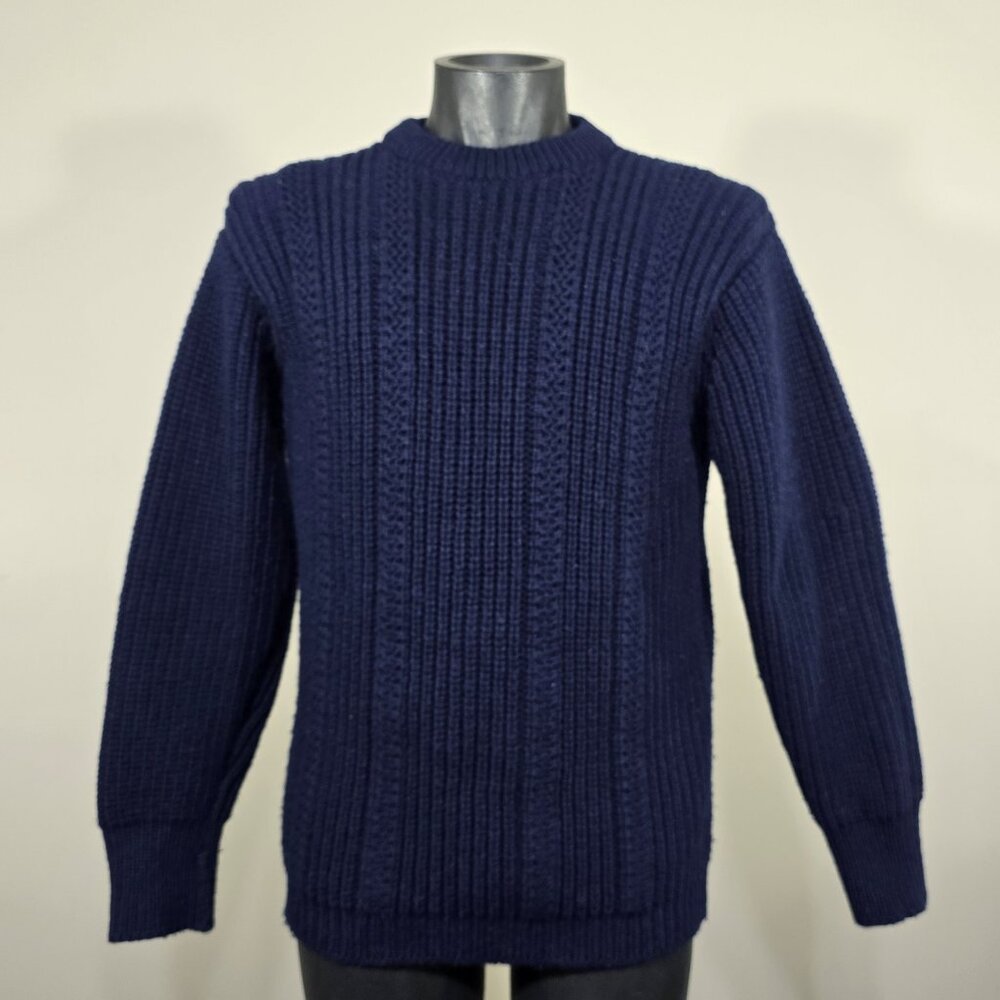Vintage Mens Kilspindie of Scotland Woolen Sweater Chunky Knit Fisherman S/M
